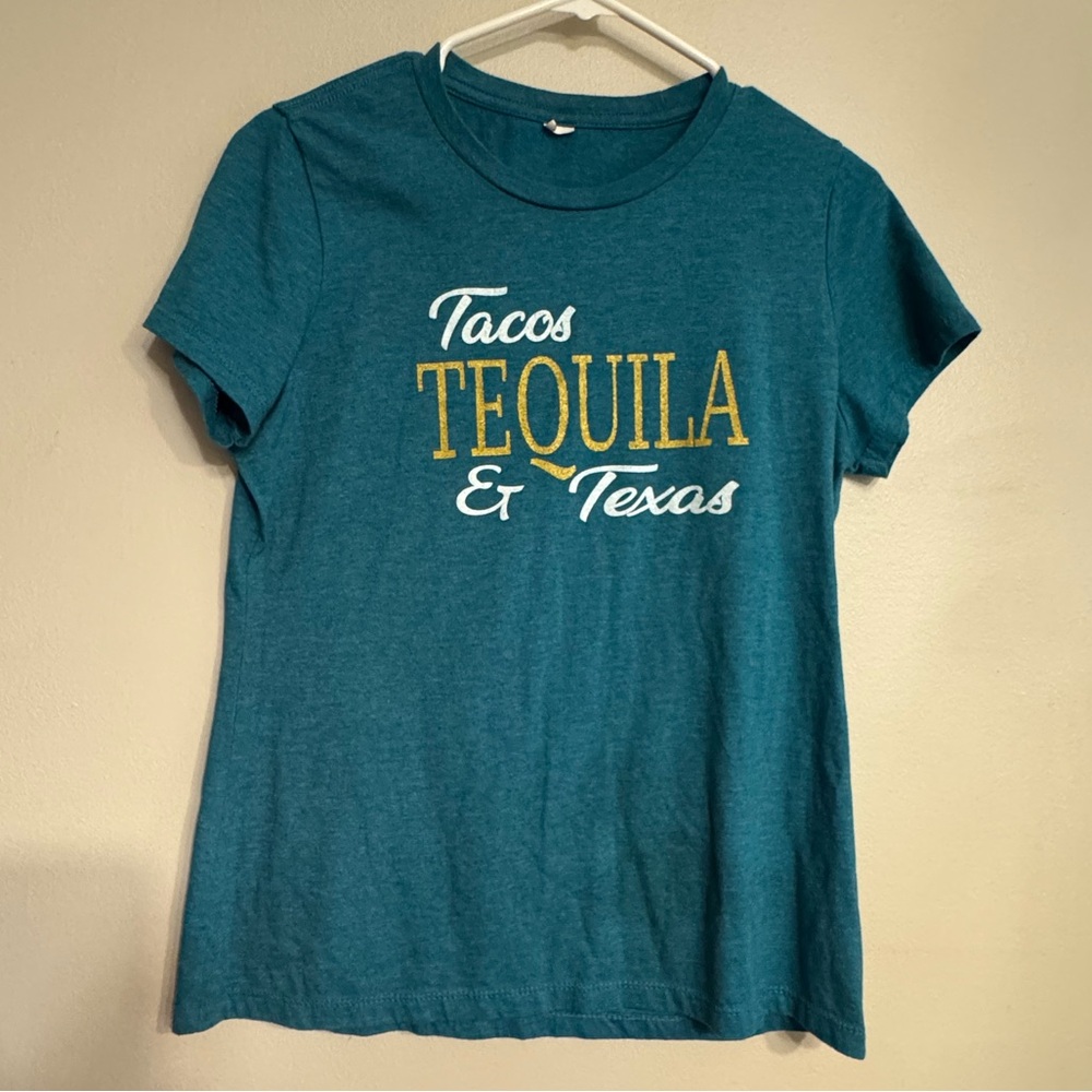 Teal Graphic Tee - Tacos, Tequila & Texas